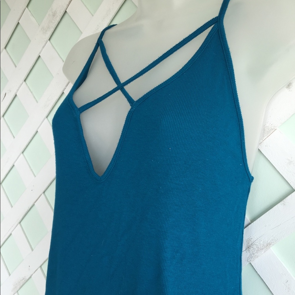 EXPRESS ONE ELEVEN Spaghetti Strap Ribbed Tank - Picture 3 of 8